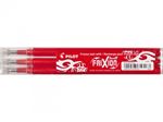 Rollerpen refill til Pilot Frixion Clicker 0,7 Rød 3 stk
